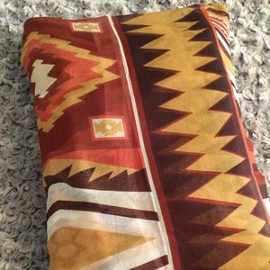 BLUE PACIFIC Organic Tribal Pattern Scarf